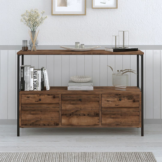Buffet Mars from Wood & Metal Smoked Walnut 122x36x80.1cm