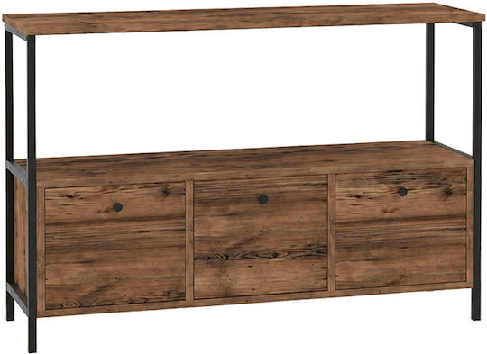 Buffet Mars from Wood & Metal Smoked Walnut 122x36x80.1cm