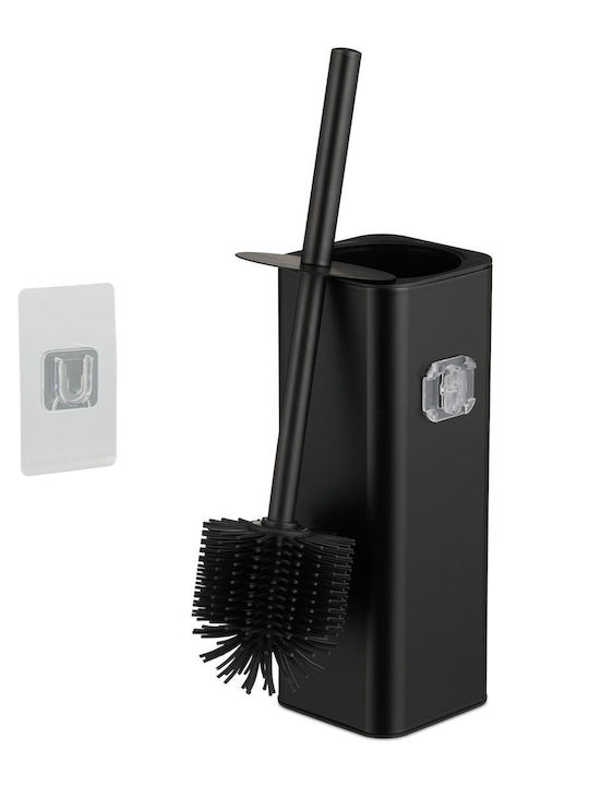 Relaxdays Ceramic Toilet Brush Black