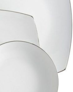 Emfasi Silver Porcelain Dinnerware Set 40pcs