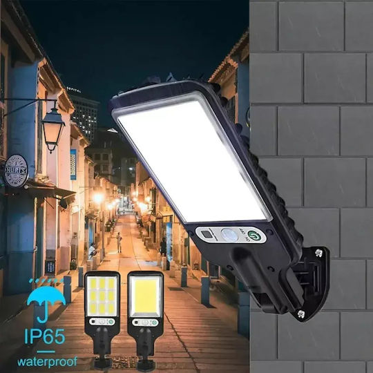 Led Set of 8 Wall Mounted Solar Lights Cold White 6500K with Motion Sensor, Photocell and Remote Control IP65