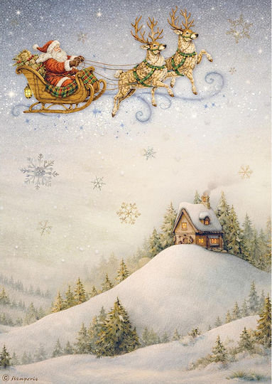 Set 6 Reispapier Decoupage Stamperia 21x29cm A4 Silent Night