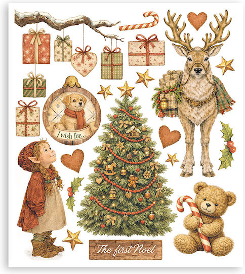 Албум Халкомании Комплект Rub-on 20.5×23см Stamperia Silent Night