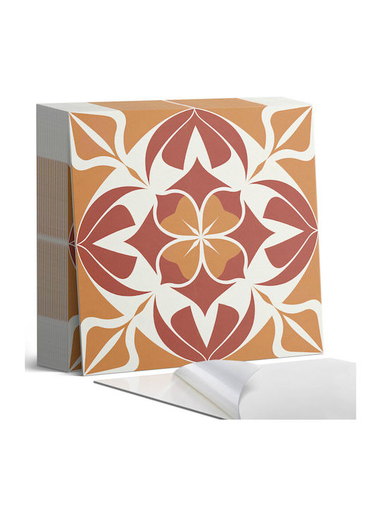 Vinyl Wandsticker Symmetrisches Floral Muster 20x20x20 cm