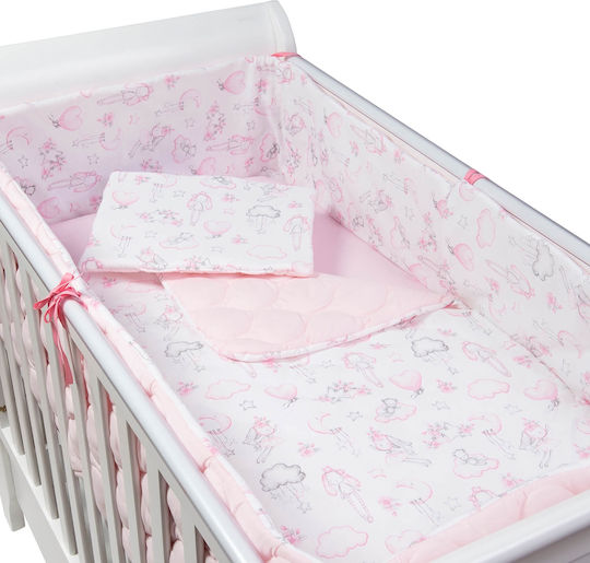 Kidizi Set Lenjerii Patut Bebe Fairy Clouds 5 Bucăți