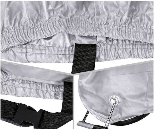 Waterproof Motorcycle Cover 240x130cm UV Protection Silver Size XL