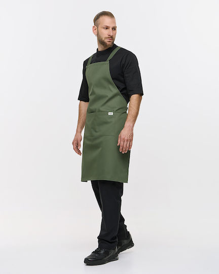 Ayo Șorț de Ospătar / Barista / Barman Corp Întreg Kaki