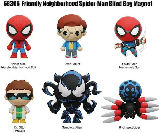 Marvel Friendly Neighborhood Spider-man 3d Магнитче за Хладилник Случайно Съдържание Marvel Friendly Neighborhood Spider-man 3d Магнитче за Хладилник Случайно Съдържание