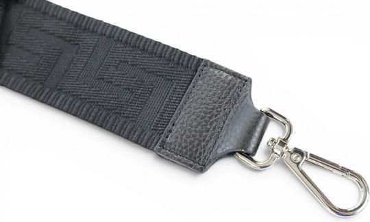 Verstellbarer Taschenriemen Leder Details Schwarz S