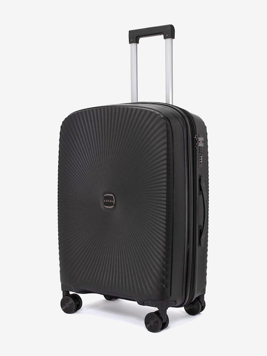 KREAL Mittlerer Hartschalen-Koffer Schwarz Höhe 65cm