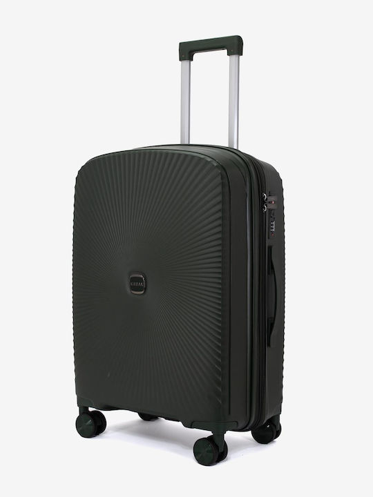 KREAL Mittlere Hartreisekoffer Olive Grün Höhe 65cm