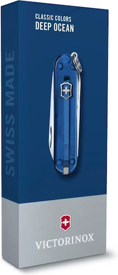 Victorinox Classic Sd Schweizer Armee-Messer Schlüsselanhänger 7 Werkzeuge Blau