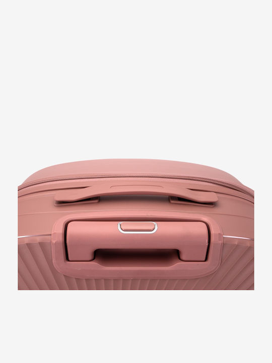 KREAL Среден куфар за пътуване твърд Rose Gold с височина 65 см