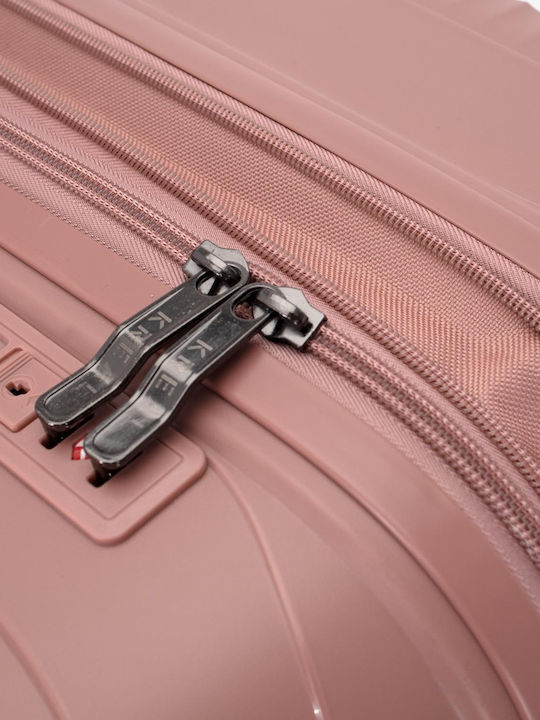 KREAL Среден куфар за пътуване твърд Rose Gold с височина 65 см