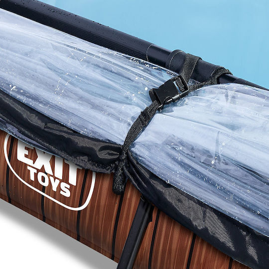 Exit Toys Piscină cu cadru metalic 220x150x65cm Maro
