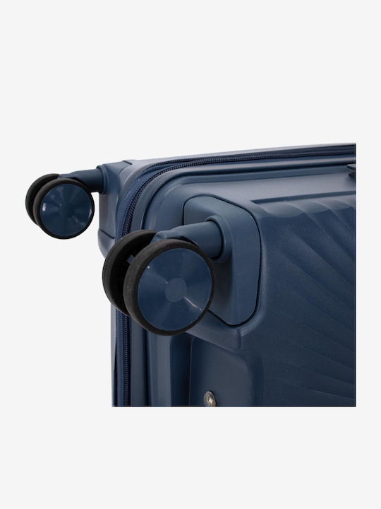 KREAL Μεσαία Βαλίτσα Ταξιδίου Σκληρή Dark Blue Ύψους 65εκ.