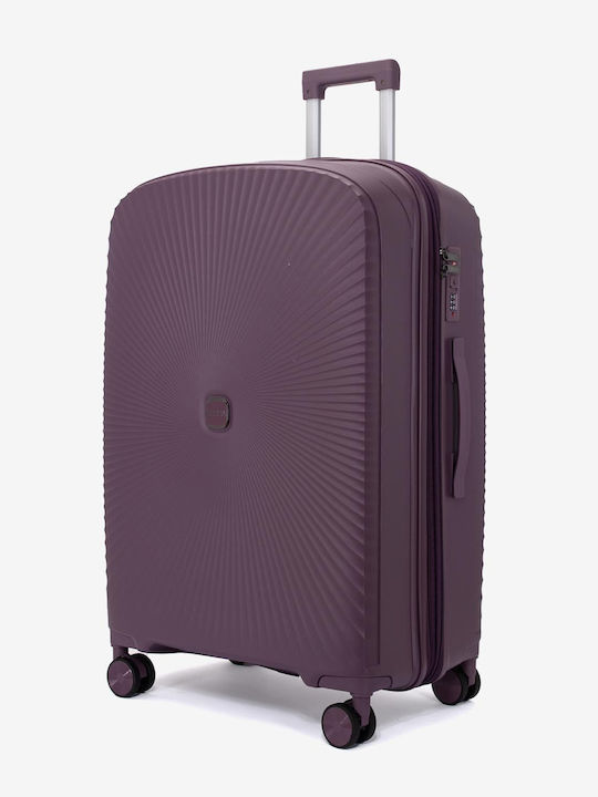KREAL Großer Hartreisekoffer Dunkellila Höhe 75cm