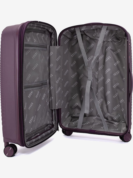 KREAL Valiză de călătorie mare tare Dark Purple înălțime 75 cm