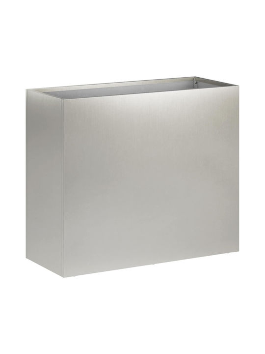 vidaXL Metallic Silver Flower Pot 50x20x40cm
