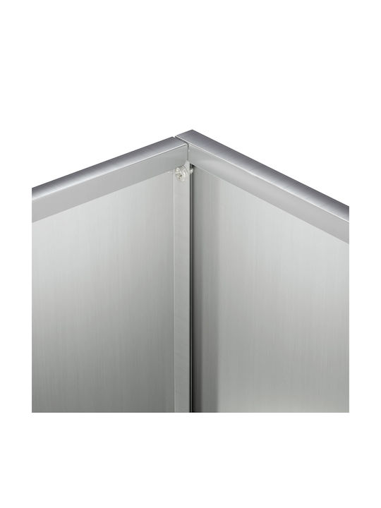 vidaXL Metallischer Blumentopf Silber 40x20x75cm