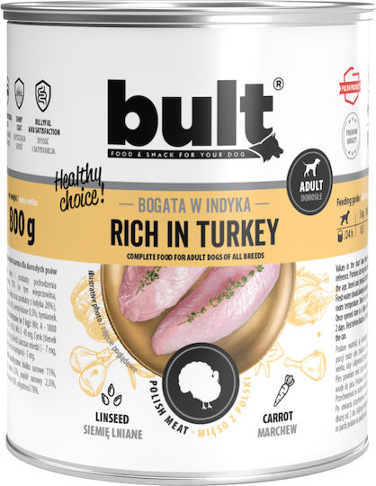 Bult Nasses Hundefutter Dose mit Türkei 12x800gr
