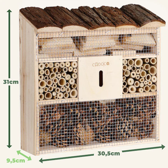 Cadoca Casă pentru insecte 30.5x9.5x31cm Lemn Maro