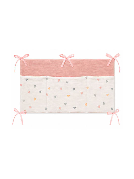 Kidizi Pernă pentru bebeluși tip cuib Color Hearts 50x90cm