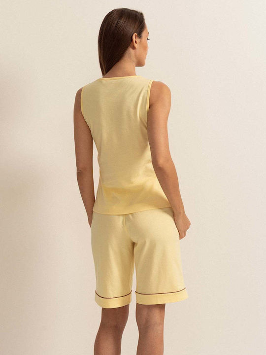 Sofiaman Summer Women's Pyjama Set Yellow