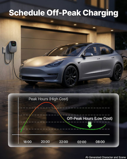 Vevor Επιτοίχιος Τριφασικός Φορτιστής 22kW με Ενσωματωμένο Καλώδιο 7.5m Type 2 (OZSXJLD22KWCOGVBA001V8)