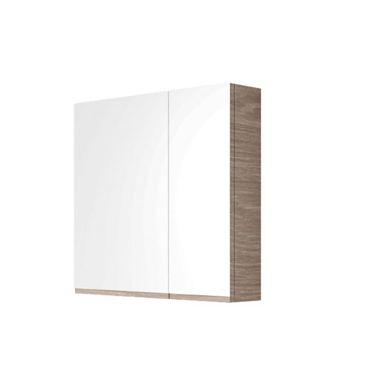 Orabella Solid Surface 70 Pătrat Fără Unitate De Mobilier Pentru Baie Cu Oglindă L70xA45xÎ50cm Nuante Lemn