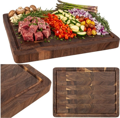 Chopping Board for Bread Wooden Beige 43x33cm
