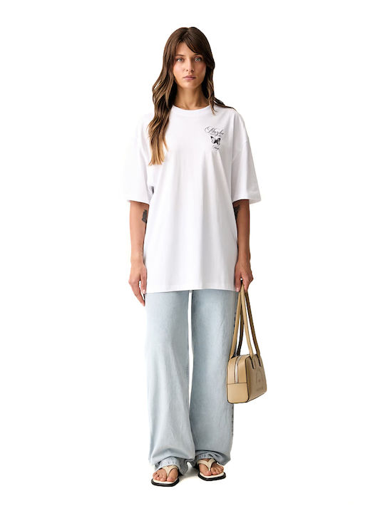 Women's Oversized T-shirt White-Black