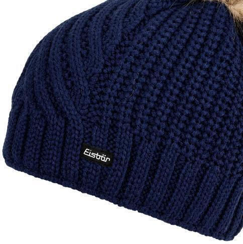 Lux Beanie Damen Strickmütze in Blau
