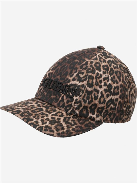 Guess Печатна габардинена бейзболна шапка Аксесоар Дамски Aw5613cot01-brm