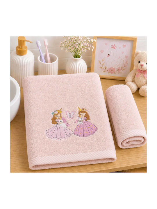 Astron Italy Set Babyhandtücher 2 Stück Ballet Girl Gewicht 500gr/m²