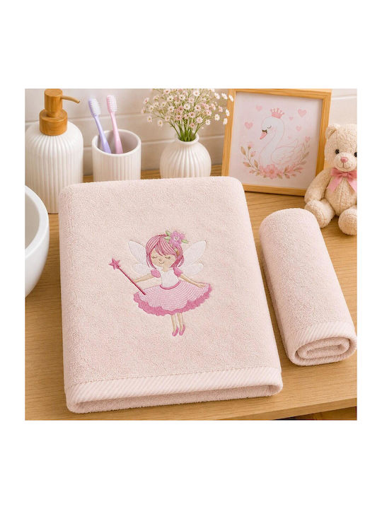 Astron Italy Set Babyhandtücher 2 Stück Ballet Girl Gewicht 500gr/m²