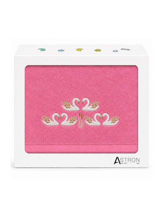 Astron Italy Σετ Βρεφικές Πετσέτες 2τμχ Swan Love Βάρους 500gr/m²