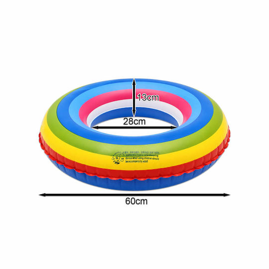 Rainbow Kids' Swim Ring with Diameter 60cm for 3 Years Old