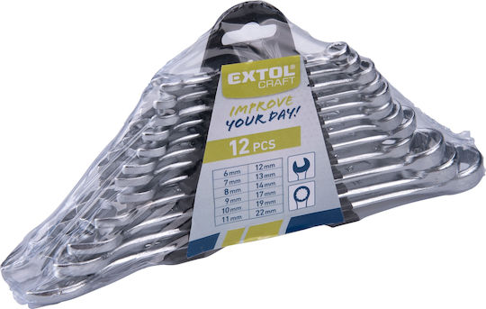 Set Chei Poligonale 6-22mm Extol Craft 6333b 12 Bucăți