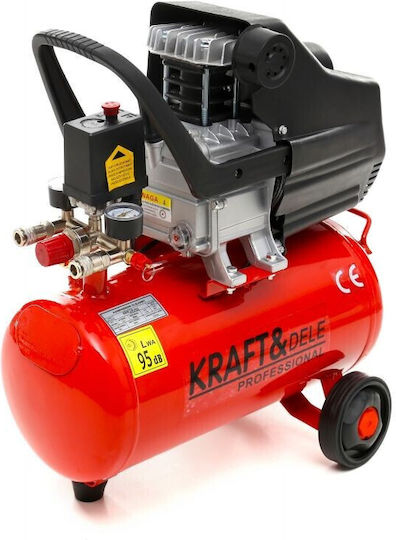 Kraft & Dele Cu o singură fază Compresor de aer 91dB cu Putere 3.8hp și Rezervor de aer 24lt KD400