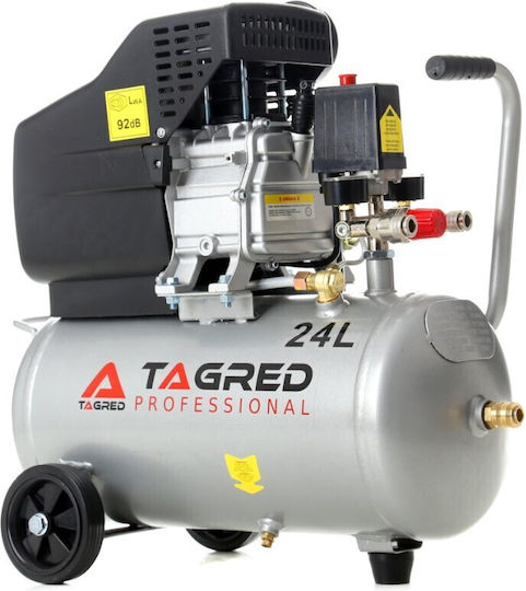 Tagred Cu o singură fază Compresor de aer 95dB cu Putere 3.4hp și Rezervor de aer 24lt