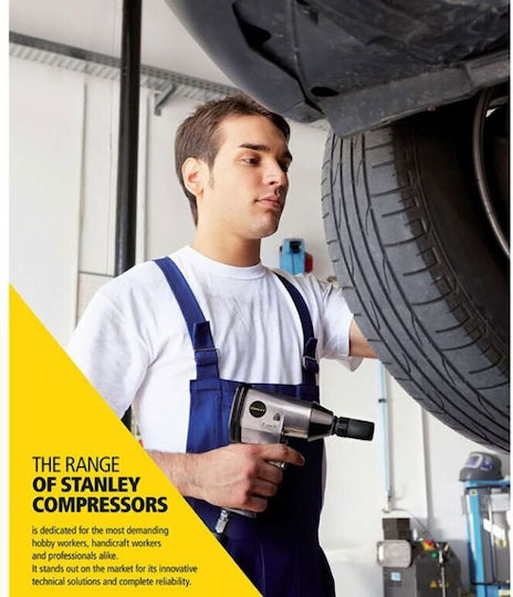 Stanley D210/8/50 Single-Phase Air Compressors 94dB with Power 2hp and Airtank 50lt FCDV404STN006