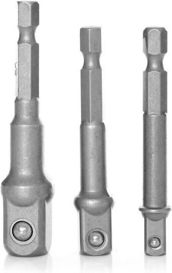 Set 3 Adaptoare Tagred Ta1069 Pentru Bormașină 1/4" 3/8" 1/2"