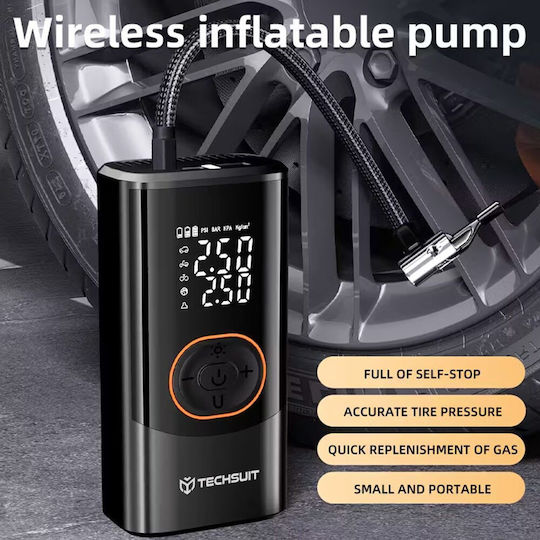 Techsuit AirXpert Pro (AI2) Car Tire Pump 150PSI Rechargeable 12V