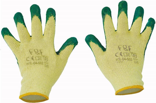 Cerva Arbeitshandschuhe Grün Baumwolle, Polyester/Latex 1Stück