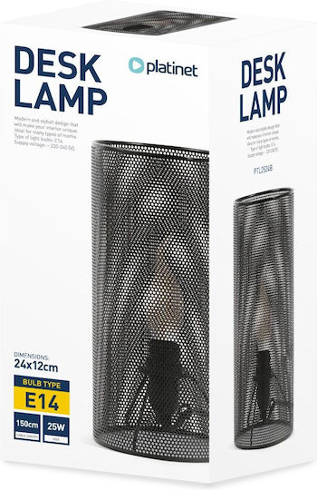 Platinet Decorative Lamp with Socket for Bulb E14 Black