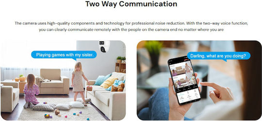 Vstarcam CS2DR IP Surveillance Camera Wi-Fi Full HD+ 3MP Waterproof with Two-Way Communication and Lens 4mm