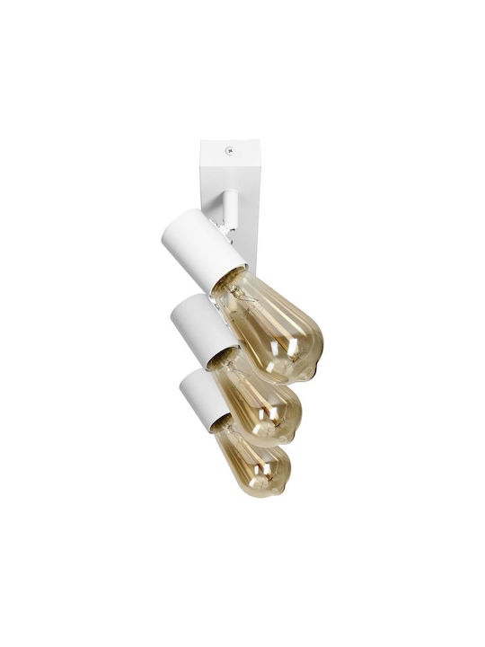 Orno Triple Spot with Socket E27 in White Color
