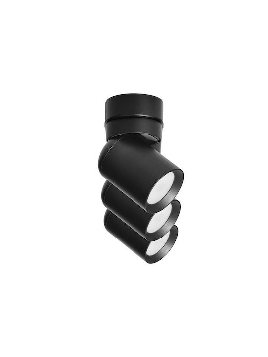 Orno Dreifach Spot mit Fassung GU10 in Schwarz Farbe