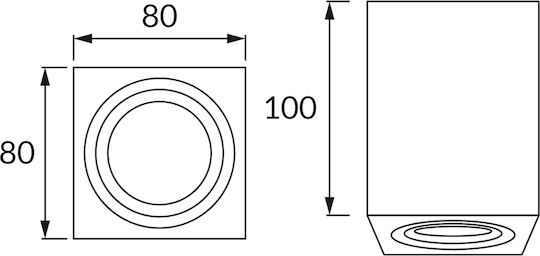 Struhm Einzel Spot mit Fassung GU10 in Weiß Farbe